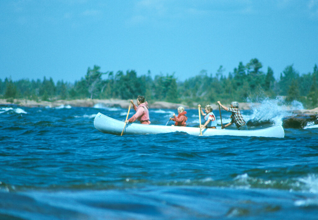 Mason Family canoeing on Georgian Bay